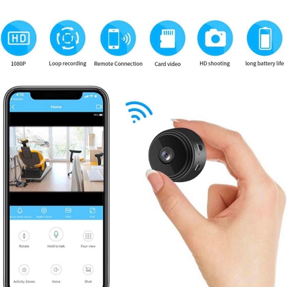 Mini Wireless Hidden Camera WiFi IP Home Security DVR Night Vision HD USB 1080P - Picture 6 of 12
